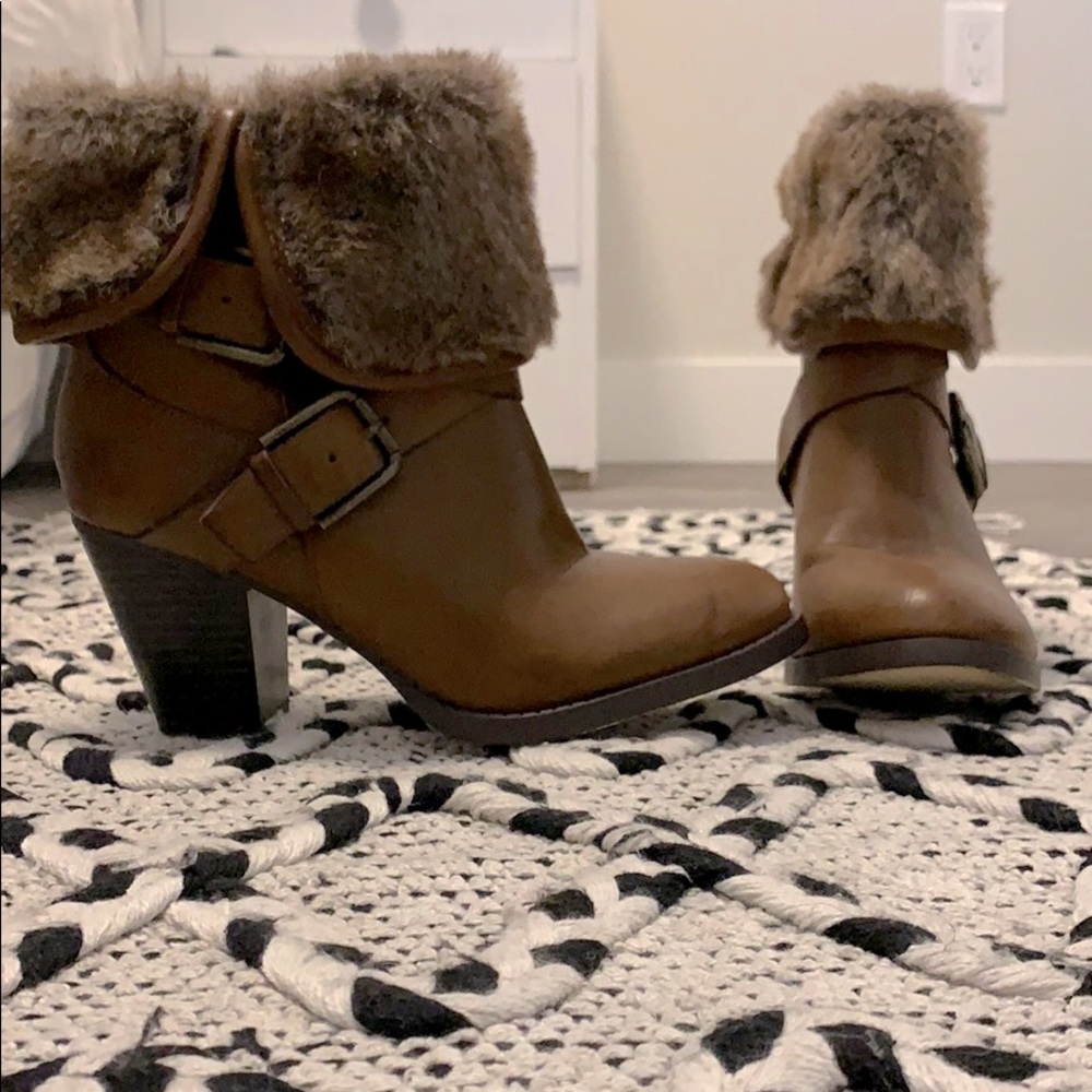 Adorable fuzzy boots